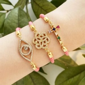 Fashion cross eye copper bracelet